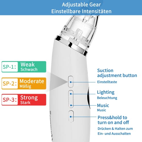 Aspirador nasal recargable para bebé con pausa musical y luz calmante Aspirador nasal recargable para bebé con pausa musical y luz calmante